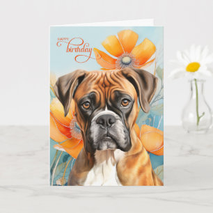 Cartes d'anniversaire Boxer Chien Anniversaire Ora