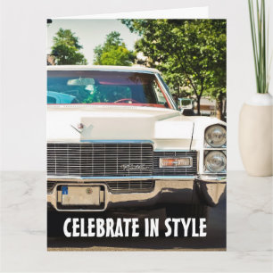 CARTES D'ANNIVERSAIRE CLASSIQUE POUR VOITURE GRAND
