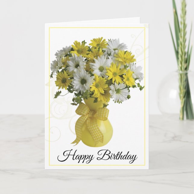 Cartes d'anniversaire - Daisées (Devant)