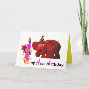 Cartes d'anniversaire d'animal : Premier anniversa