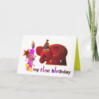 Cartes d'anniversaire d'animal : Premier anniversa