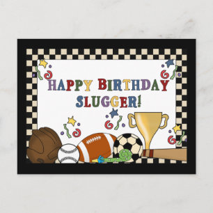 Cartes d'anniversaire de baseball Slugger