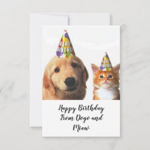 Cartes d'anniversaire de Dogo et Miaw