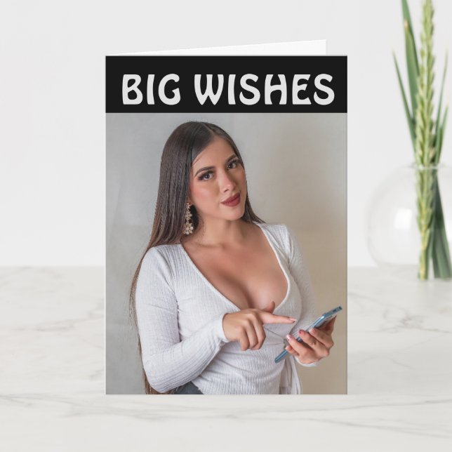 CARTES D'ANNIVERSAIRE DE FILLES DE BUXOM BRUNETTE  (Devant)