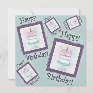 Cartes d'anniversaire de gâteau d'anniversaire