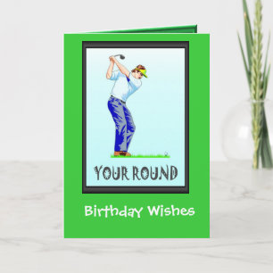 Cartes d'anniversaire de golf, Teoff off