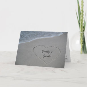 Cartes d'anniversaire de Heart in the Sand Beach