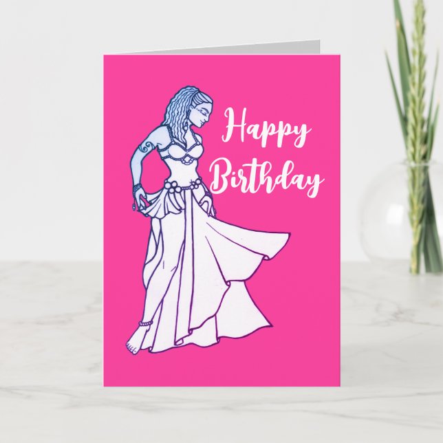 Cartes d'anniversaire de la danseuse du ventre (Devant)