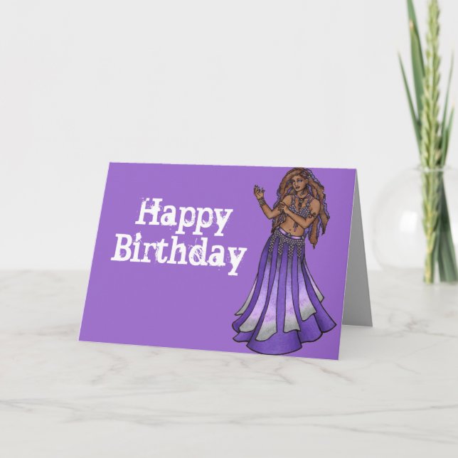 Cartes d'anniversaire de la danseuse du ventre (Devant)