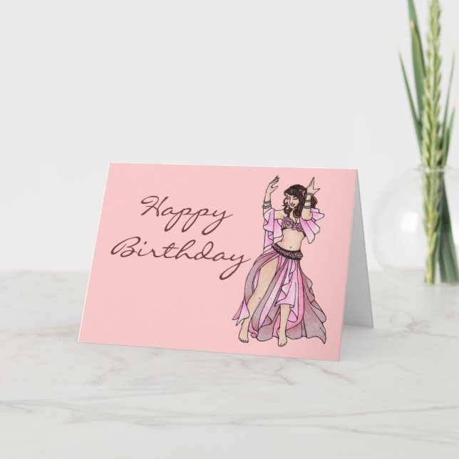 Cartes d'anniversaire de la danseuse du ventre (Devant)