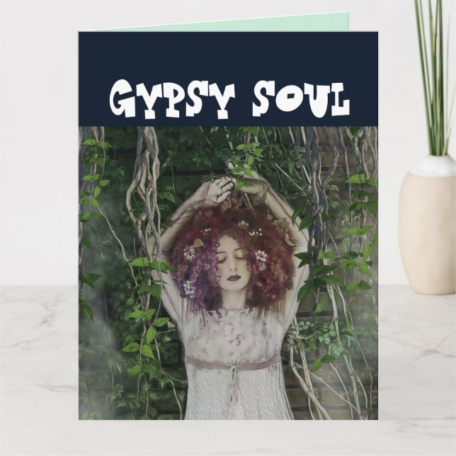 CARTES D'ANNIVERSAIRE DE LA FEMME BOHÉMIENNE GYPSY (Devant)