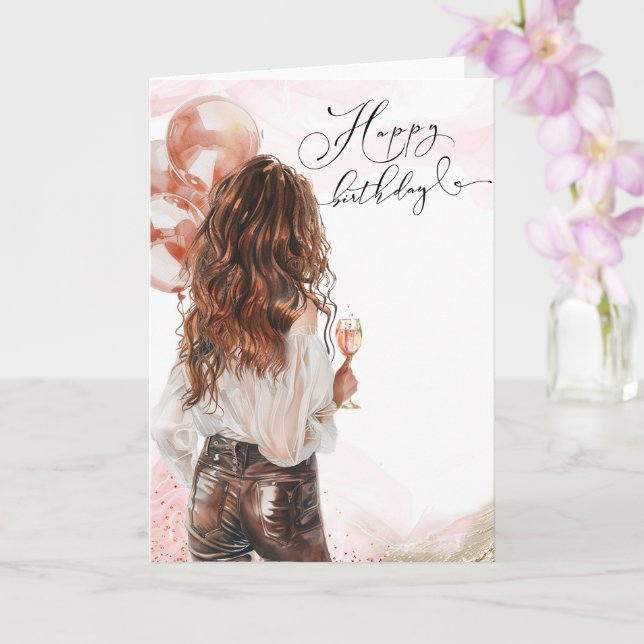 Cartes d'anniversaire de la femme moderne (Orchidée)