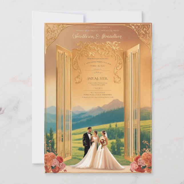 Cartes d'anniversaire de mariage 5x7 tendances (Devant)