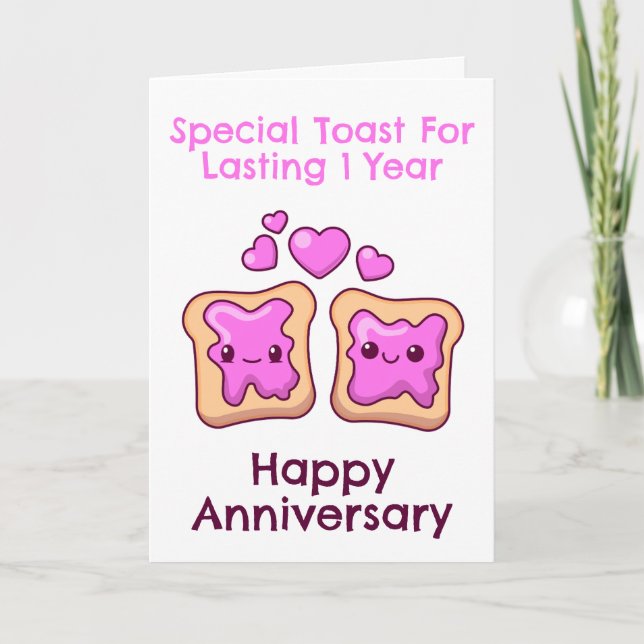 cartes d'anniversaire de premier mariage amusantes (Devant)