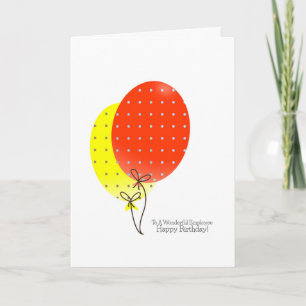 Cartes d'anniversaire des employés, grands ballons