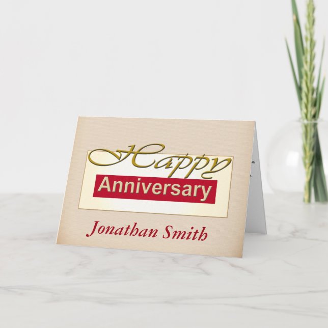 Cartes d'anniversaire des employés personnalisable (Devant)
