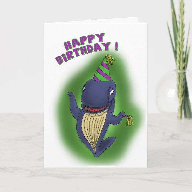 Cartes d'anniversaire drôles : Baleine d'un (Devant)