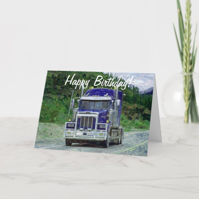 Cartes d'anniversaire drôles de camionneur de (Devant)