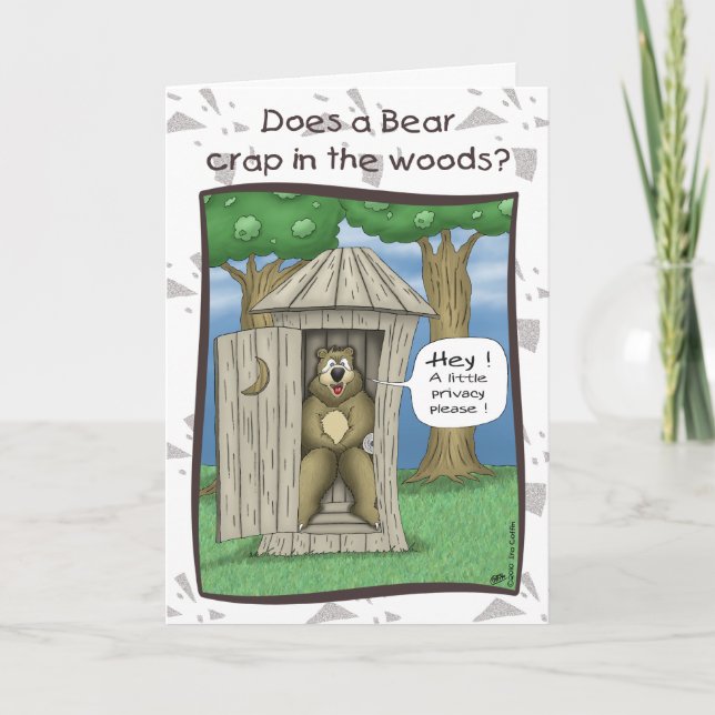 Cartes d'anniversaire drôles : Ours dans les bois (Devant)