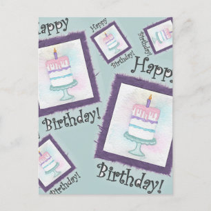 Cartes d'anniversaire du gâteau