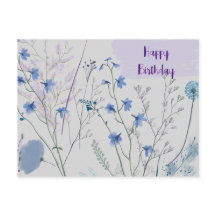 Cartes d'anniversaire Florales Bohèmes Rustiques F