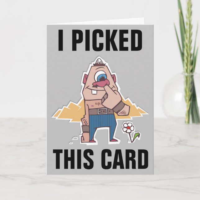 CARTES D'ANNIVERSAIRE FUNNY DE NEZ PICKER (Devant)