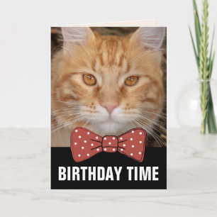 CARTES D'ANNIVERSAIRE GINGER RED CHAT