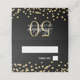 Cartes d'anniversaire Gold Parties scintillant Con