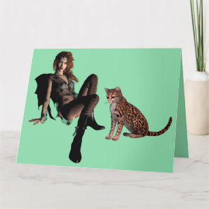 CARTES D'ANNIVERSAIRE GOTHIQUE ET CHAT