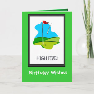 Cartes d'anniversaire jouantes au golf, le trou