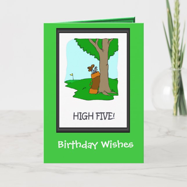 Cartes d'anniversaire jouantes au golf, sac des (Devant)