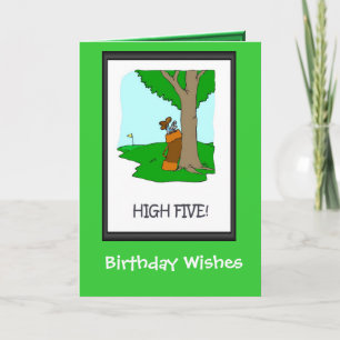 Cartes d'anniversaire jouantes au golf, sac des