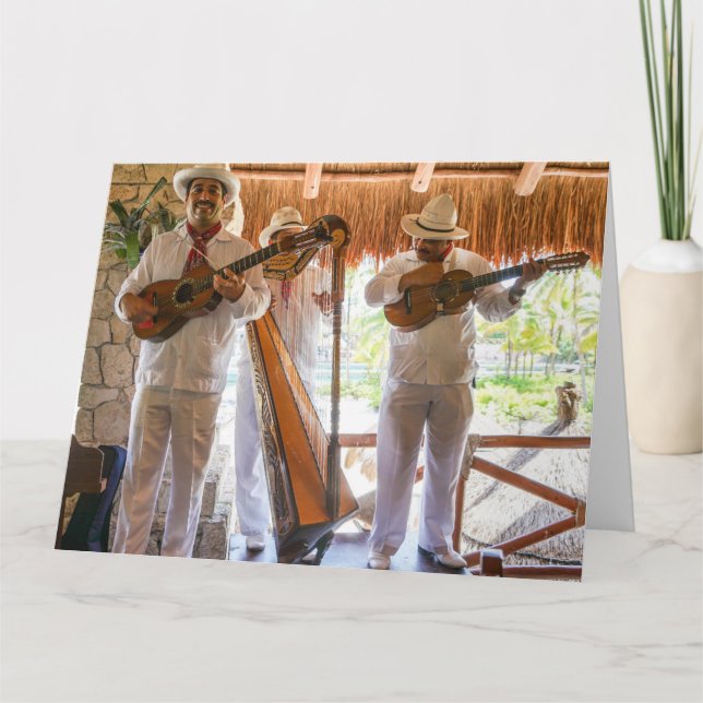 CARTES D'ANNIVERSAIRE MEXICAINES DES CHANTEURS DE  (Devant)