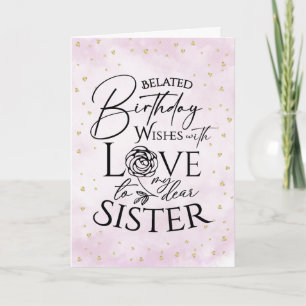 Cartes d'anniversaire minimalistes en retard pour 