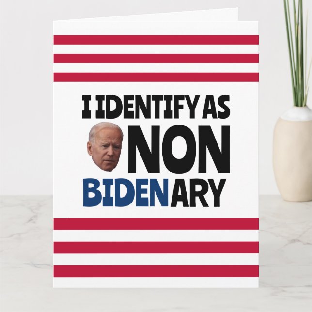 CARTES D'ANNIVERSAIRE NON BIDEN ARY FUNNY (Devant)