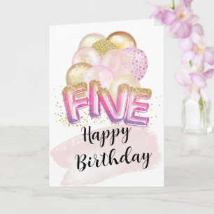 Cartes d'anniversaire pour fille de 5 ans