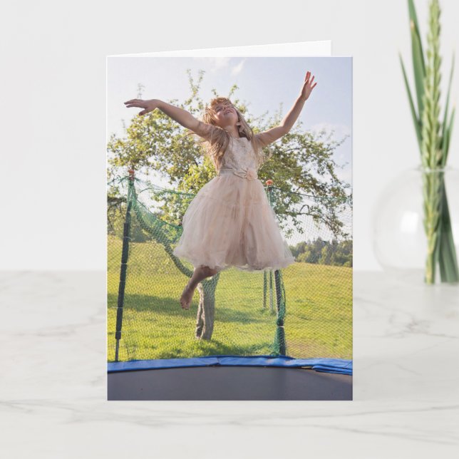 CARTES D'ANNIVERSAIRE POUR FILLES DE TRAMPOLINE (Devant)