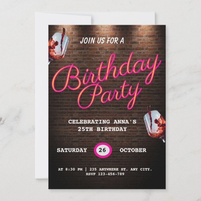 Cartes d'anniversaire pour les 25 ans (Devant)