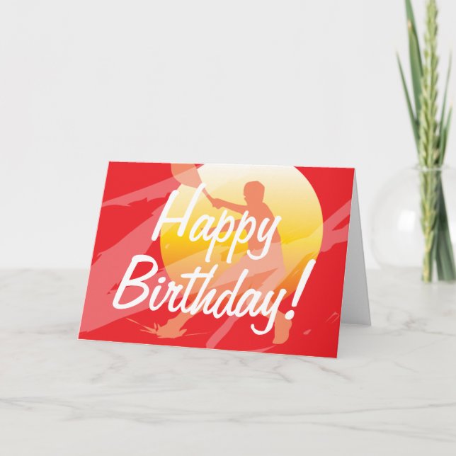 Cartes d'anniversaire pour les joueurs de tennis (Devant)