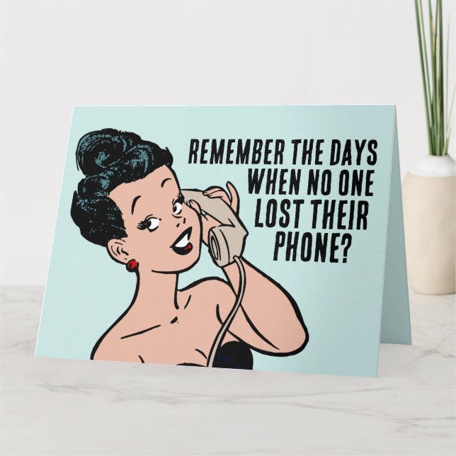 CARTES D'ANNIVERSAIRE ROTARY POUR FEMME RETRO (Devant)
