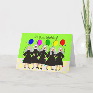Cartes d'anniversaire sottes pour les religieuses 