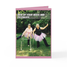 Cartes d'anniversaire Tutu pour les femmes âgées