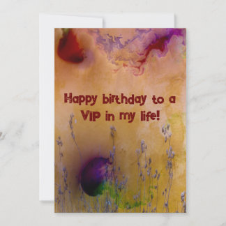Cartes d'anniversaire VIP art abstrait VIP