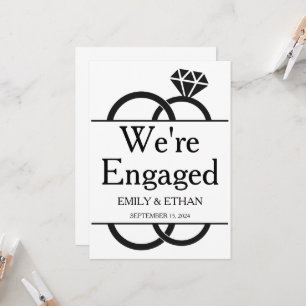 Cartes d'annonce de fiançailles Nous sommes fiancé