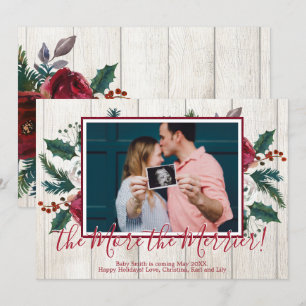 Cartes d'annonce de grossesse pour Noël avec photo