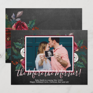 Cartes d'annonce de grossesse pour Noël avec photo