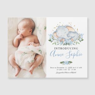 Cartes d'annonce de naissance avec photo de mignon
