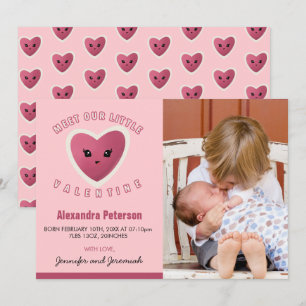 Cartes d'annonce de naissance pour la Saint-Valent