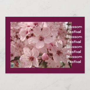 Cartes d'annonce d'événement du Festival des Fleur