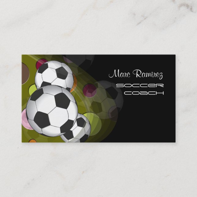 Cartes d'appel des entraîneurs de football ou des  (Devant)